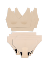set aus gotyu bralette und periodenunterwäsche in beige 