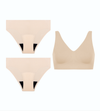 Produktbilder von gotyus set aus bralette und Periodenunterwäsche in beige 