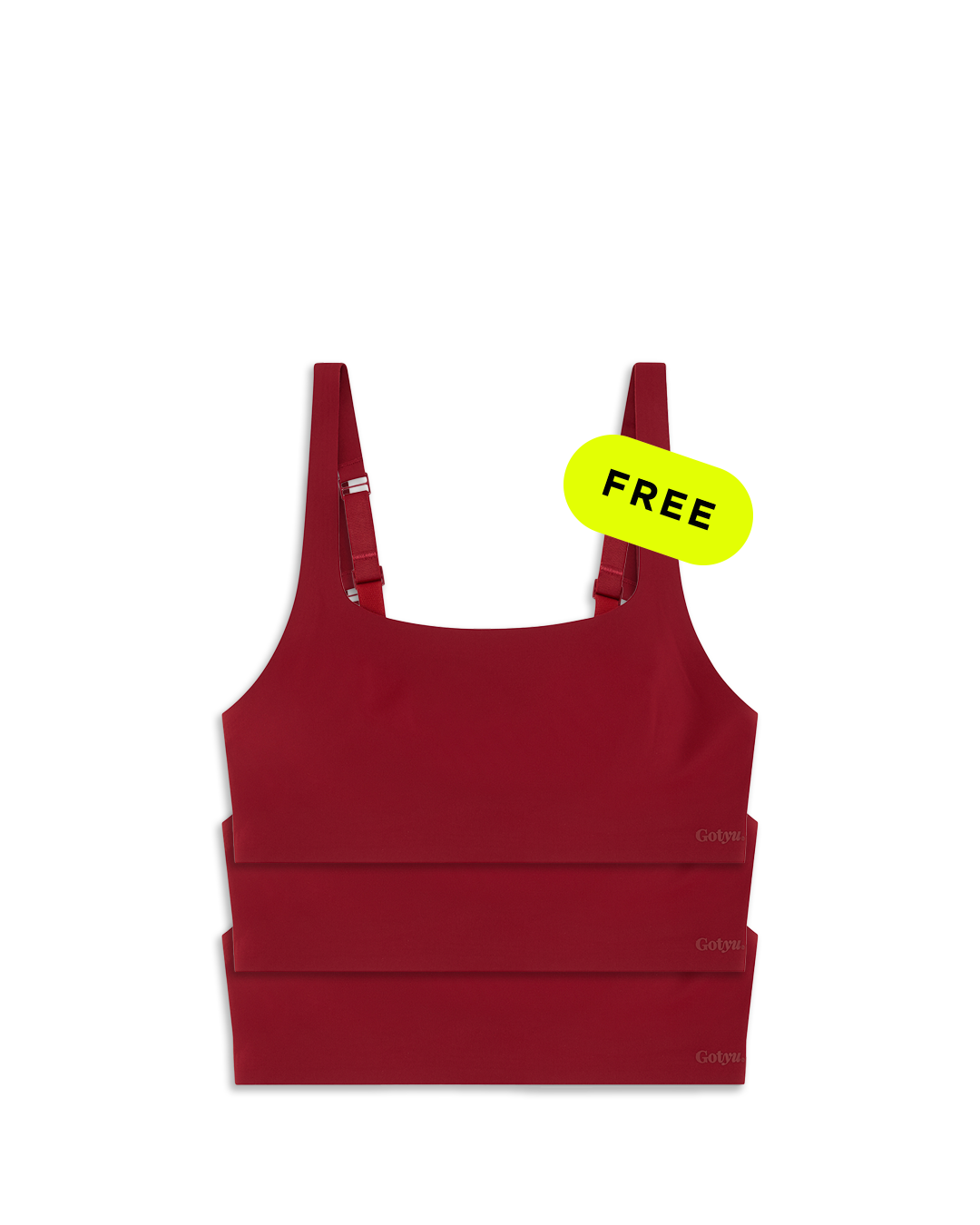 produkt shot von gotyu bralette in rot im set 