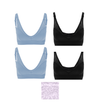 Diepuitgesneden mesh bralette Maia 4 set