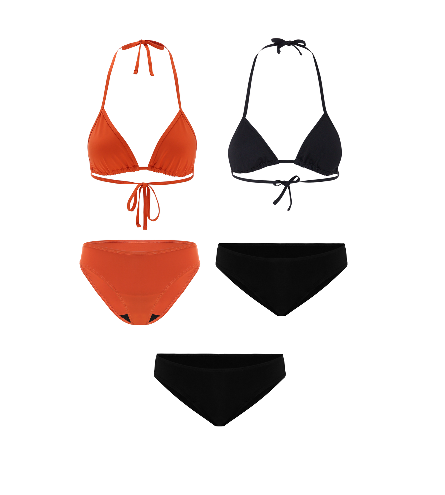 Set iniziale di costumi da bagno d'epoca 3 costumi da bagno d'epoca + 2 top bikini