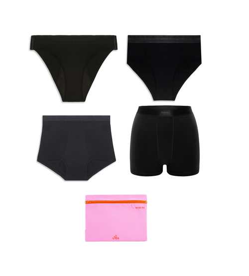 Set Peaceful Night: 4 bragas menstruales para días muy intensos + bolsa de neopreno gratis