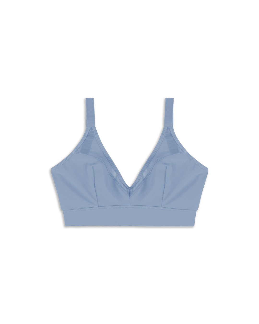 Plunge Bralette ohne Bügel in blau 