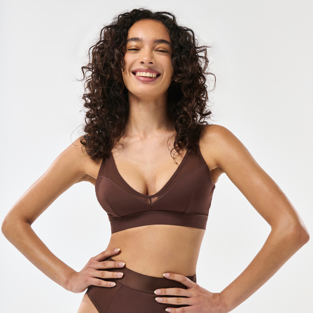 Plunge Mesh Bralette Maïa