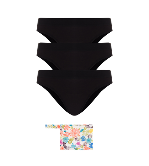 Eerste ondergoed voor tienerperiode, 3-pack + gratis wetbag