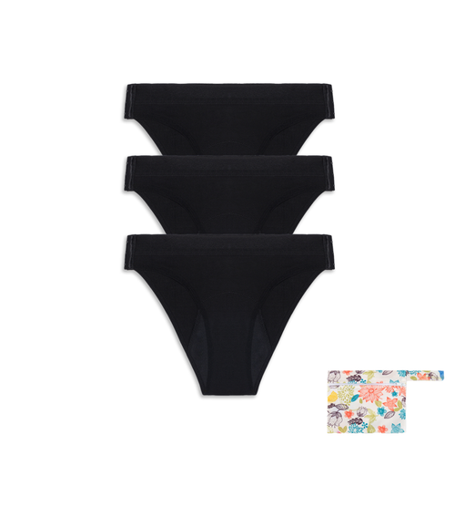 Easy-Change Set - 3 uitneembare menstruatieslipjes met sluiting