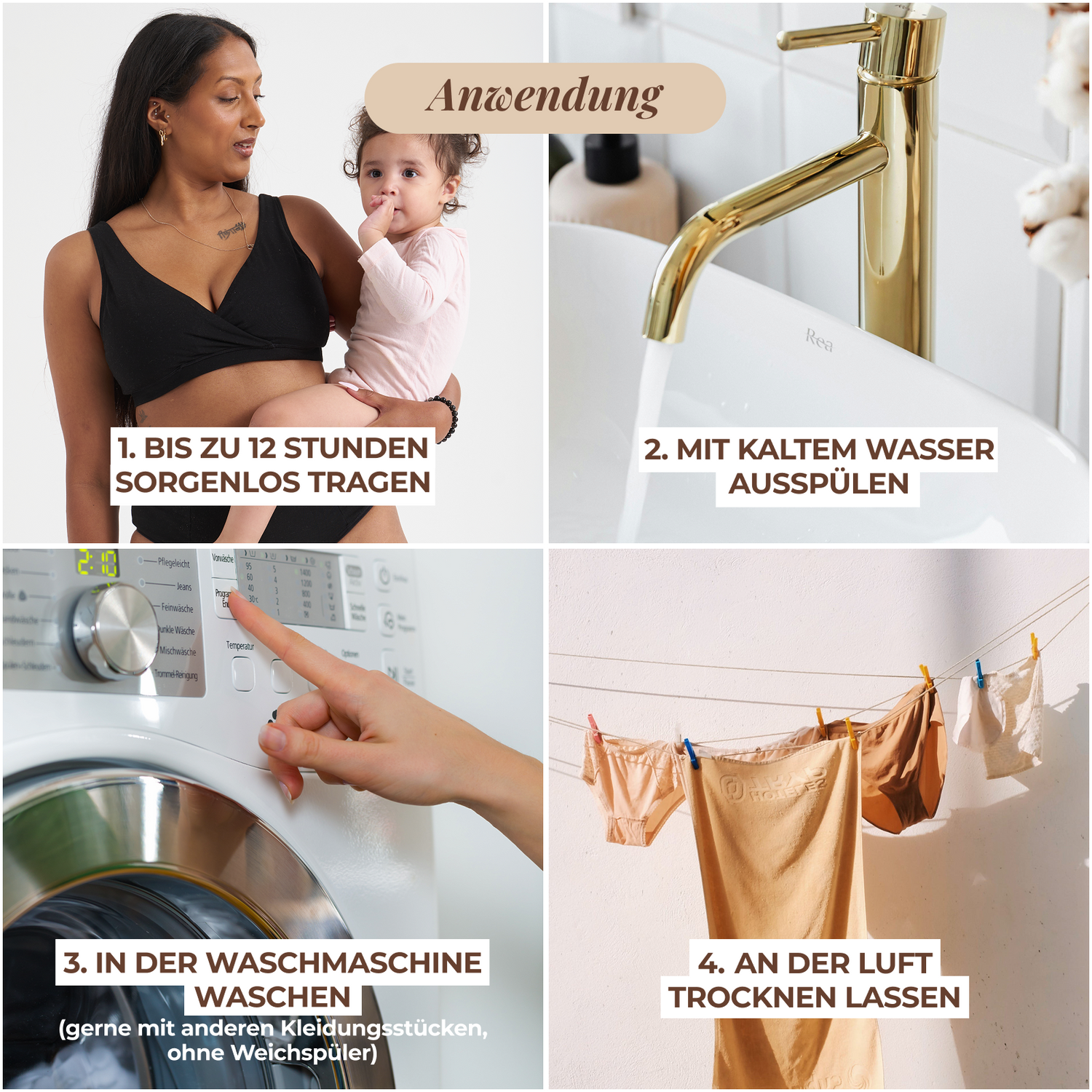 Mama Post-Partum Set — Still-BHs & Periodenslips für nach der Geburt
